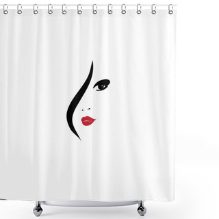 Personality  Fashion Woman Silhouette Shower Curtains