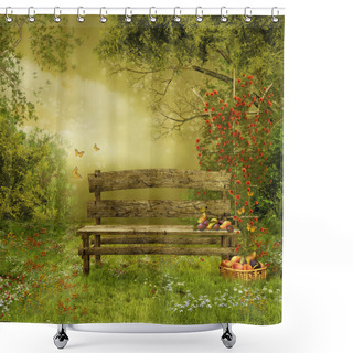 Personality  Village Orchard Shower Curtains