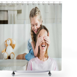Personality  Happy Mother And Daughter  Shower Curtains
