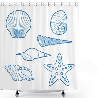 Personality  Shells Shower Curtains