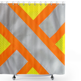 Personality  Safety Vest Reflective Tape Shower Curtains
