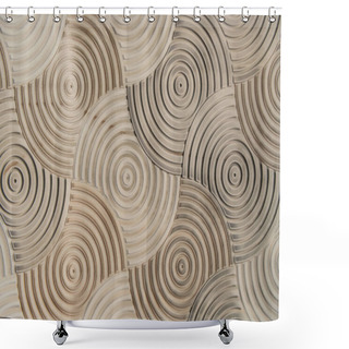 Personality  Stone Background With Volumetric Spiral Pattern, Top View Shower Curtains