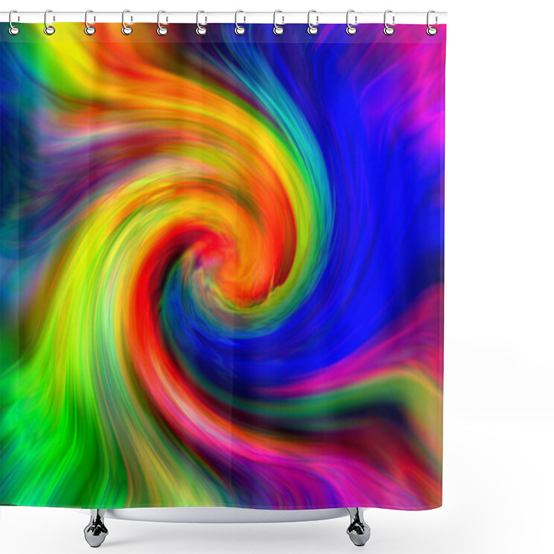 Personality  Color twirl shower curtains