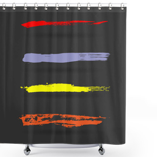 Personality  Dirty Colorful Grunge Strokes Vector Elements Shower Curtains