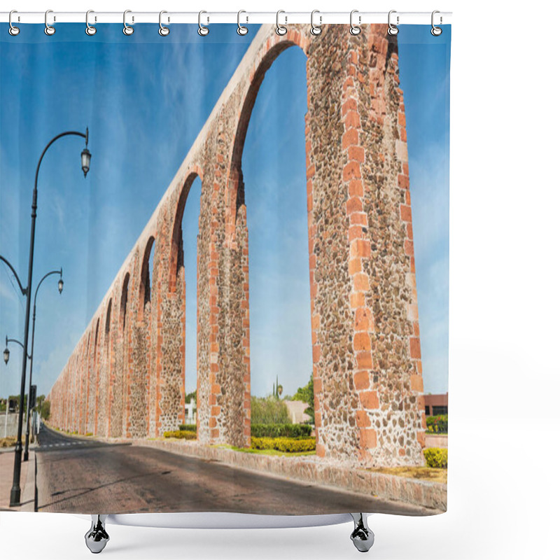 Personality  Aqueduct At Queretaro Downtown, Tourist City In Mexico Shower Curtains
