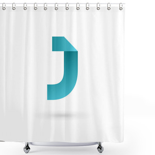 Personality  Letter J Logo Icon Design Template Elements Shower Curtains