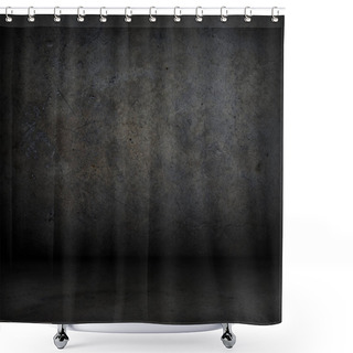 Personality  Grungy Concrete Wall And Floor. Shower Curtains