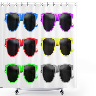 Personality  Sunglasses Graphic Shower Curtains