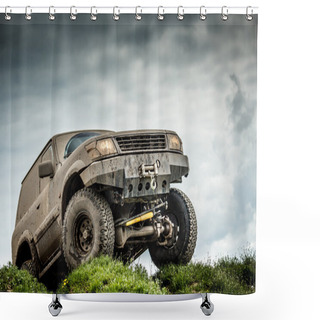 Personality  Off Road Car Shower Curtains