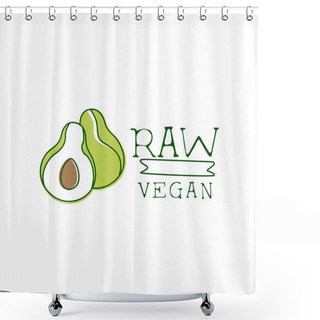 Personality  Vegan And Raw Food Diet Menu Shower Curtains
