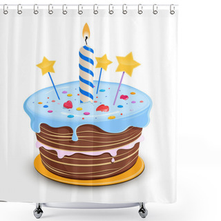 Personality  Birthday Cake Shower Curtains