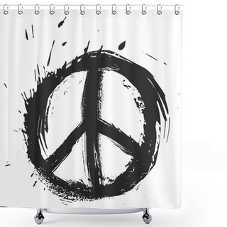 Personality  Peace Symbol Shower Curtains