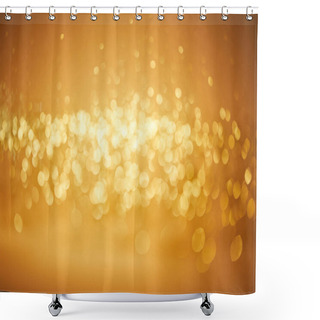 Personality  Blurred Golden Bokeh Christmas Background Shower Curtains