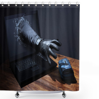Personality  Internet Crime And Electronic Banking Security Shower Curtains