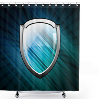 Personality  Vector Shield Image Vector Illustration   Shower Curtains