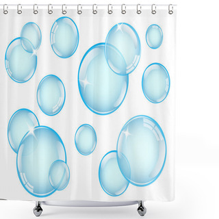 Personality  Shiny Bubbles Shower Curtains
