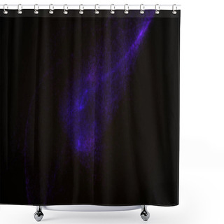 Personality  Abstract Background Made Of Violet Glowing Particles Shower Curtains