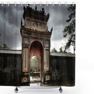 Personality  The Royal Tomb Of Tuc Duc In Hoi An, Vietnam. High Quality Photo Shower Curtains
