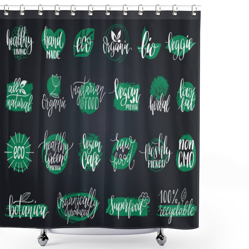 Personality  organic, healthy food set  shower curtains