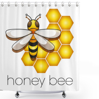 Personality  Honney Bee Shower Curtains