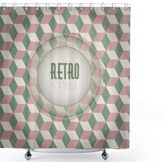 Personality  Fashion Zigzag Pattern In Retro Colors. Vector Illustration Shower Curtains