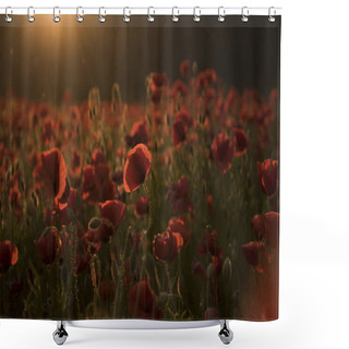 Personality  ANZAC DAY. Poppy Shower Curtains