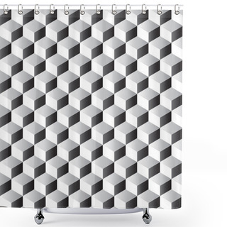 Personality  Stacked Cubes Seamless Pattern Shower Curtains
