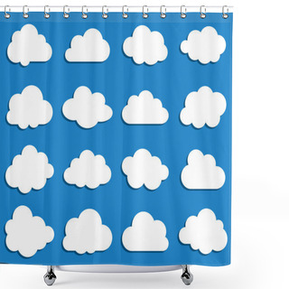 Personality  Collection Of Vector Clouds Shower Curtains