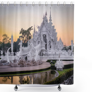 Personality  Wat Rong Khun, Popularly Known As The White Temple, In Chiang Rai, Thailand Shower Curtains