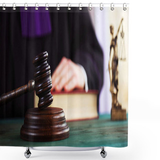 Personality  Judge's Gavel. Courtroom Theme Shower Curtains