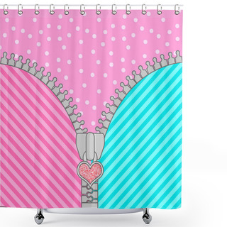 Personality  Cute Lol Doll Surprise Background With Open Zipper . Birthday Congratulation Or Invitation Fashion Girls Party Shower Curtains