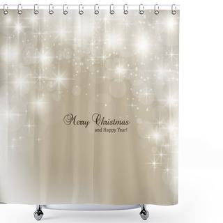 Personality  Elegant Christmas Background With Snowflakes And Place For Text. Shower Curtains