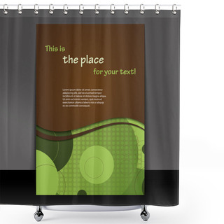 Personality  Flyer Or Cover Design Shower Curtains