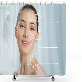 Personality  Healthy Face Shower Curtains