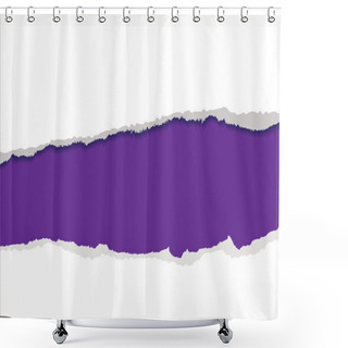 Personality  Purple Torn Strip Background Shower Curtains