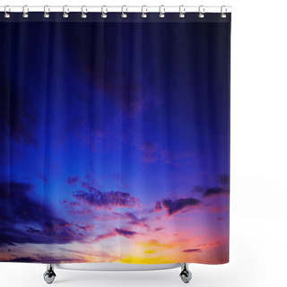 Personality  Beautiful Sky Twilight After Sunset Shower Curtains