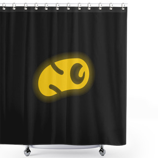 Personality  Artery Yellow Glowing Neon Icon Shower Curtains