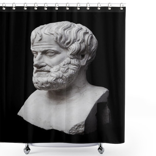 Personality  Aristotle Sculpture Shower Curtains