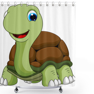 Personality  Turtle Cartoon Shower Curtains