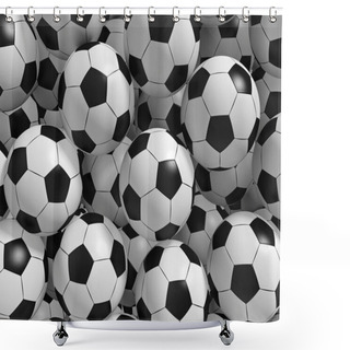 Personality  Soccer Balls Shower Curtains
