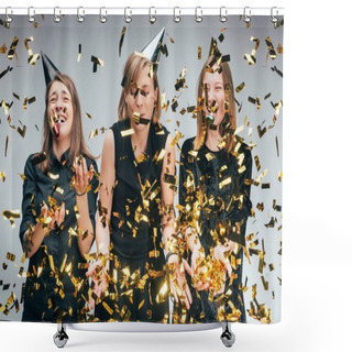 Personality  Women In Party Hats Shower Curtains