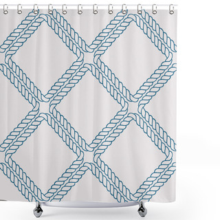 Personality  Seamless Nautical Rope Knot Pattern Shower Curtains