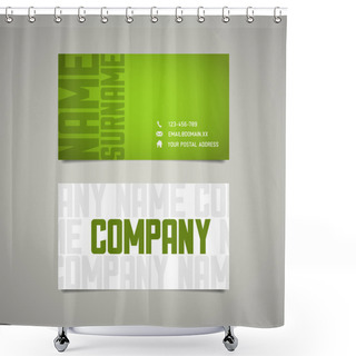 Personality  Modern Simple Business Card Template Shower Curtains