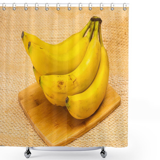 Personality  Bananas With Vintage Background Of Mexican Yute Shower Curtains