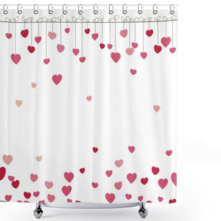 Personality  Background With Heart. Vector Illustration Shower Curtains