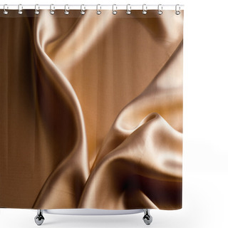 Personality  Silk Background Texture. Light Beige Shower Curtains