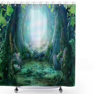 Personality  Romantic Forest View Shower Curtains