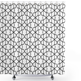 Personality  Arabic Background Repetitive Background. Islamic Vector Grid Tex Shower Curtains
