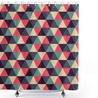 Personality  Geometric Background With Triangles Shower Curtains