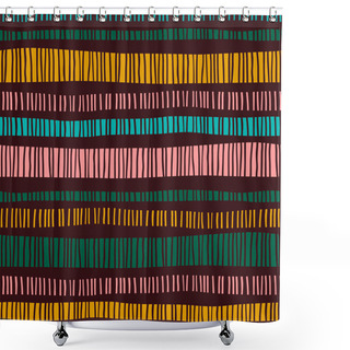 Personality  Abstract Tribal Seamless Pattern With Stripes. Shower Curtains